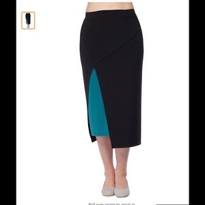 NWT sympli matrix Skirt black teal